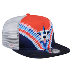 Houston Astros New Era Tie-Dye Golfer Trucker Adjustable Hat for sale