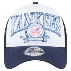 New York Yankees New Era Distressed 9FORTY A-Frame Adjustable Trucker Hat On Sale