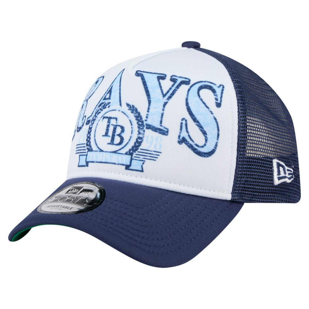 Tampa Bay Rays New Era Distressed 9FORTY A-Frame Adjustable Trucker Hat Near Me