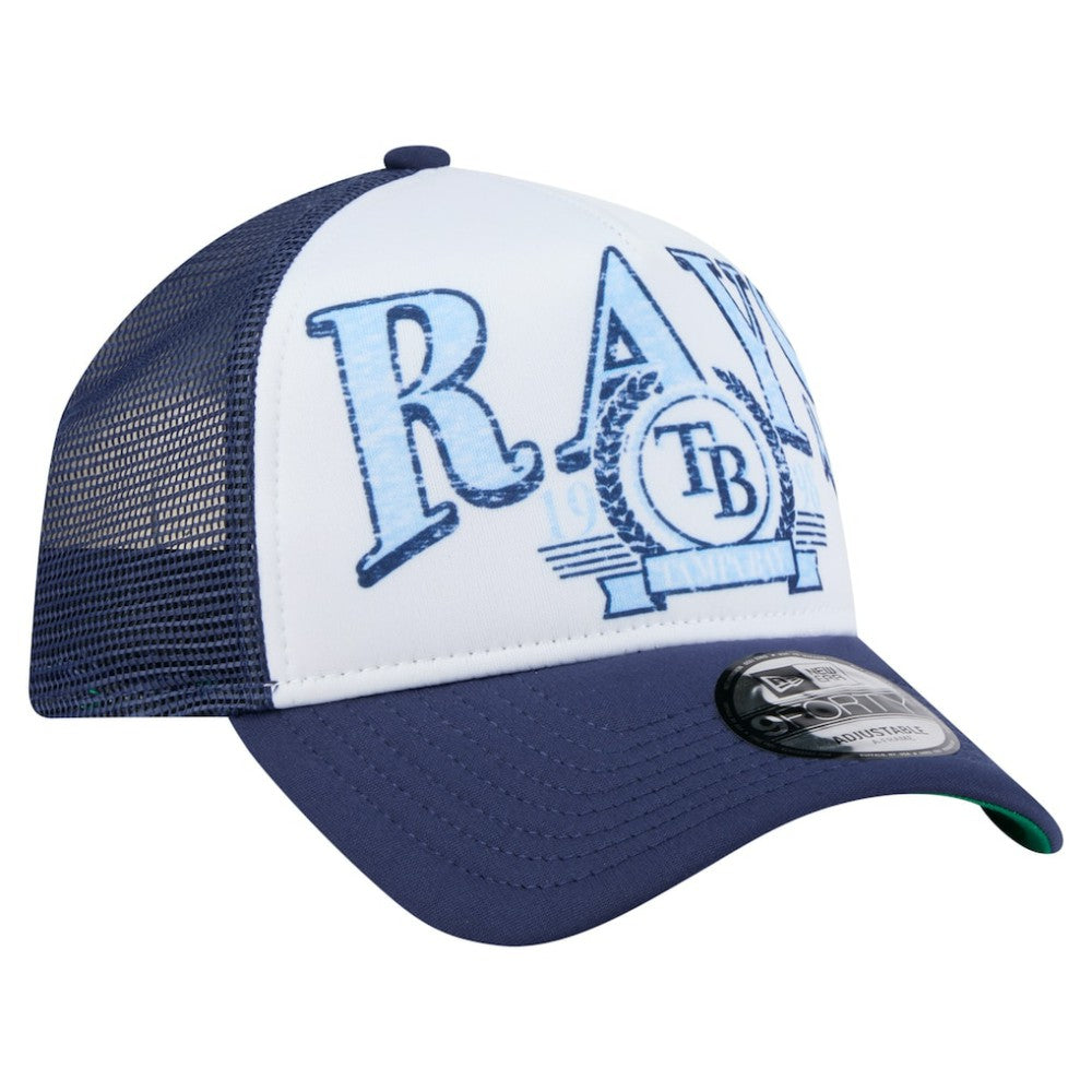 Tampa Bay Rays New Era Distressed 9FORTY A-Frame Adjustable Trucker Hat Near Me
