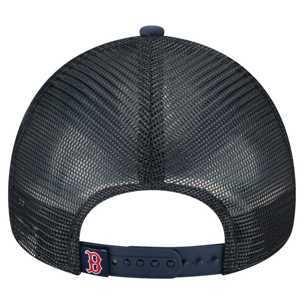 Boston Red Sox New Era Distressed 9FORTY A-Frame Adjustable Trucker Hat Lifestyle