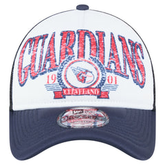 Cleveland Guardians New Era Distressed 9FORTY A-Frame Adjustable Trucker Hat On Sale