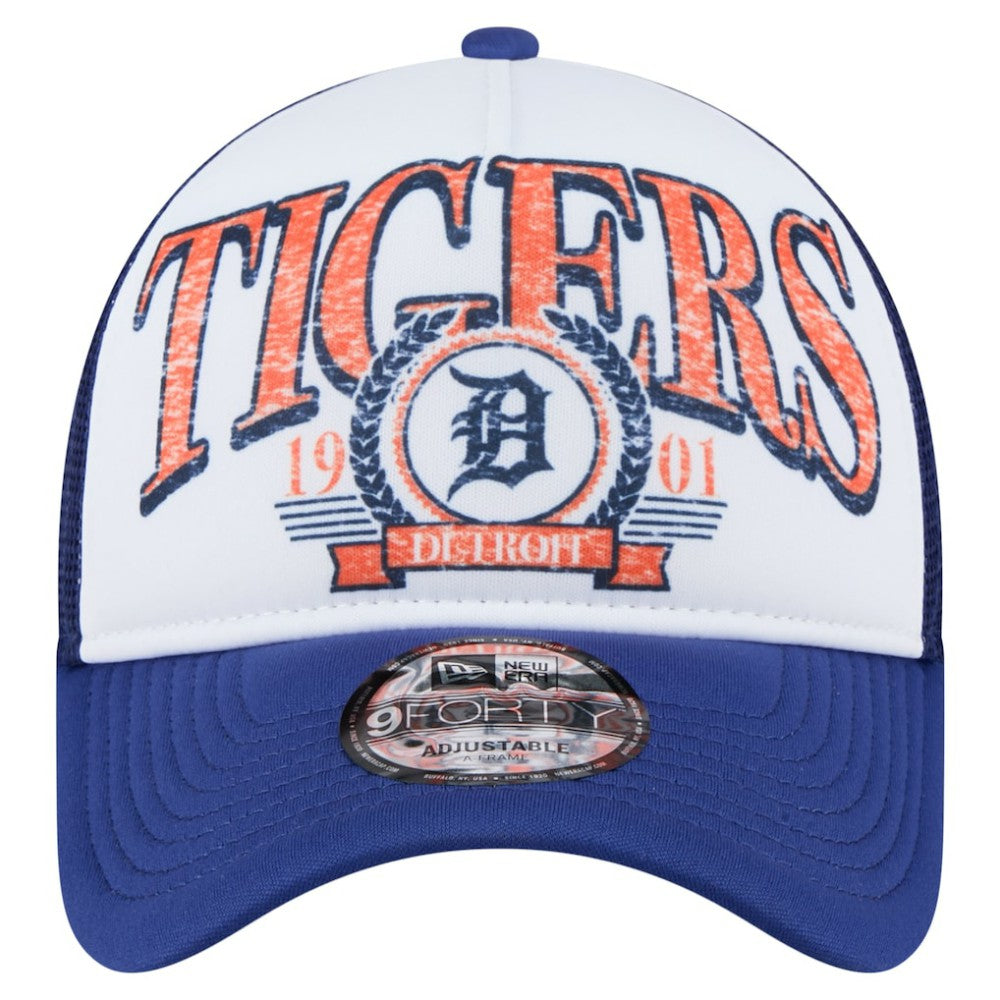 Detroit Tigers New Era Distressed 9FORTY A-Frame Adjustable Trucker Hat Online
