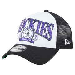 Colorado Rockies New Era Distressed 9FORTY A-Frame Adjustable Trucker Hat On Sale
