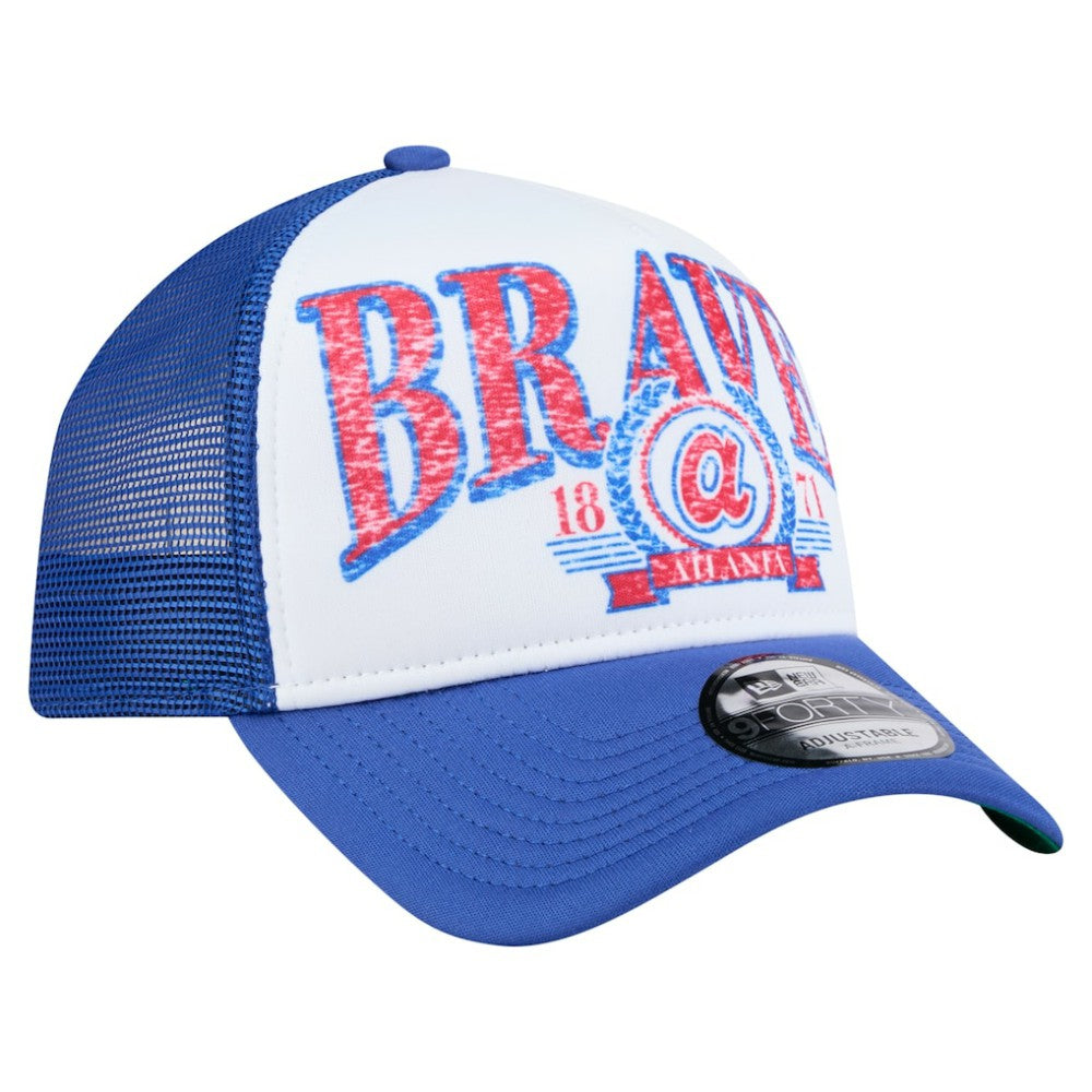 Atlanta Braves New Era Trucker A-Frame 9FORTY Adjustable Hat for sale