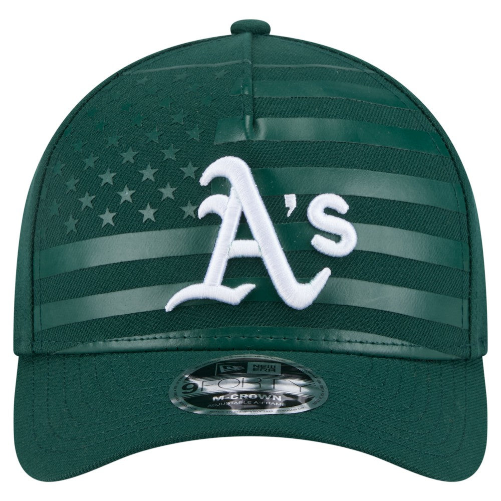 Athletics New Era American Flag 9FORTY M-Crown A-Frame Adjustable Hat Lifestyle