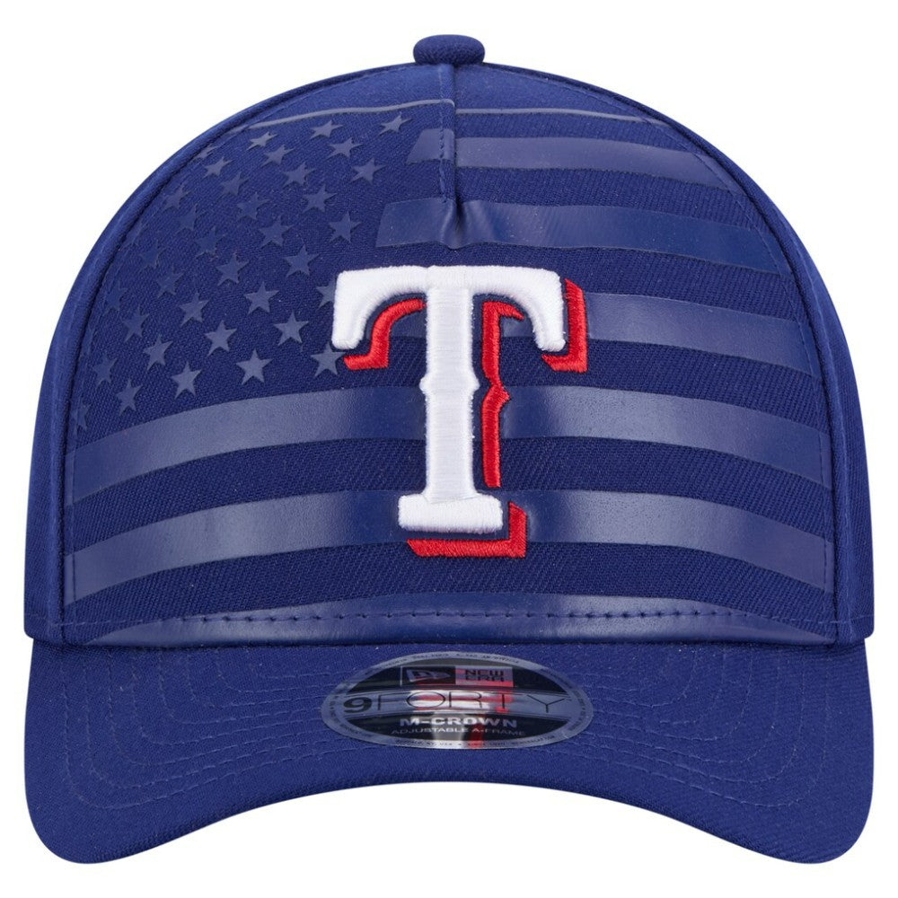 Texas Rangers New Era American Flag 9FORTY M-Crown A-Frame Adjustable Hat Near Me
