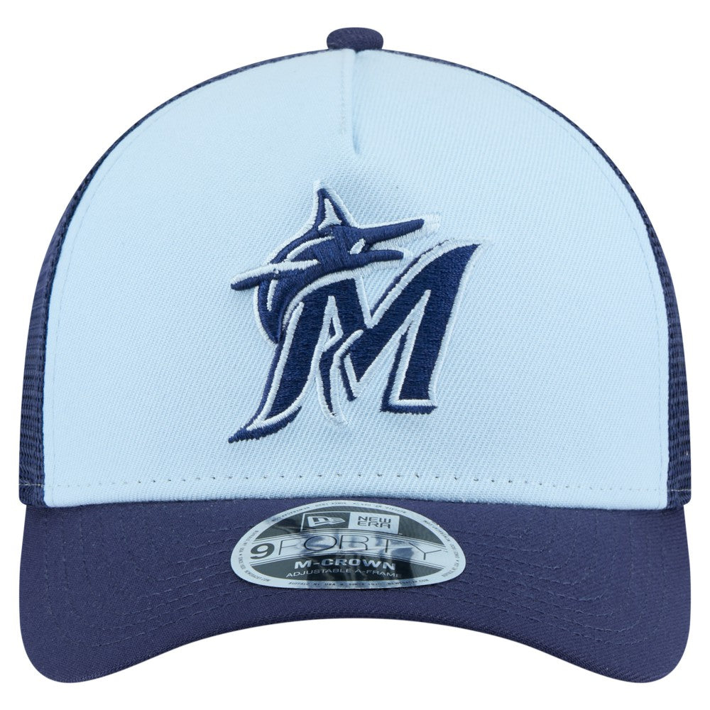 Miami Marlins New Era 2-Tone Color Pack 9FORTY M-Crown A-Frame Adjustable Hat Clearance