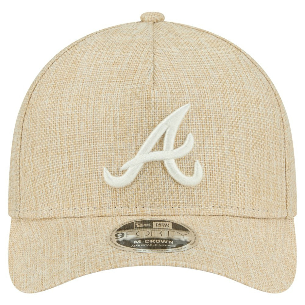 Atlanta Braves New Era Cotton Weave M-Crown A-Frame 9FORTY Adjustable Hat Clearance