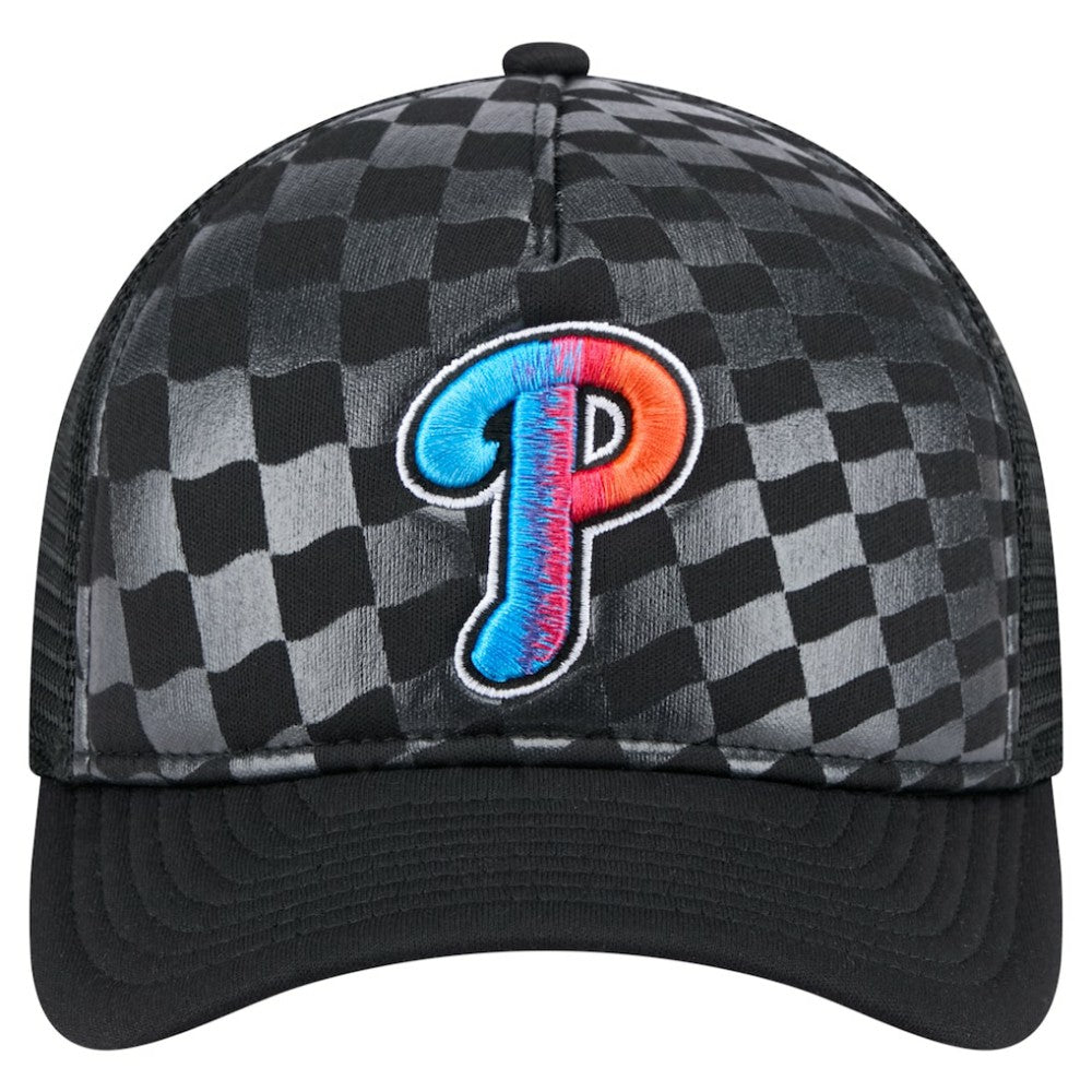 Philadelphia Phillies New Era Gradient 9FORTY A-Frame M-Crown Trucker Adjustable Hat discount