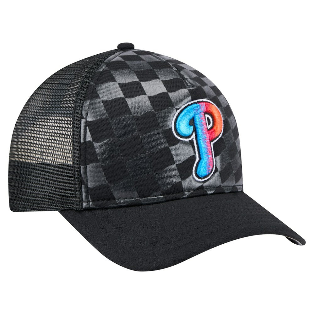 Philadelphia Phillies New Era Gradient 9FORTY A-Frame M-Crown Trucker Adjustable Hat discount