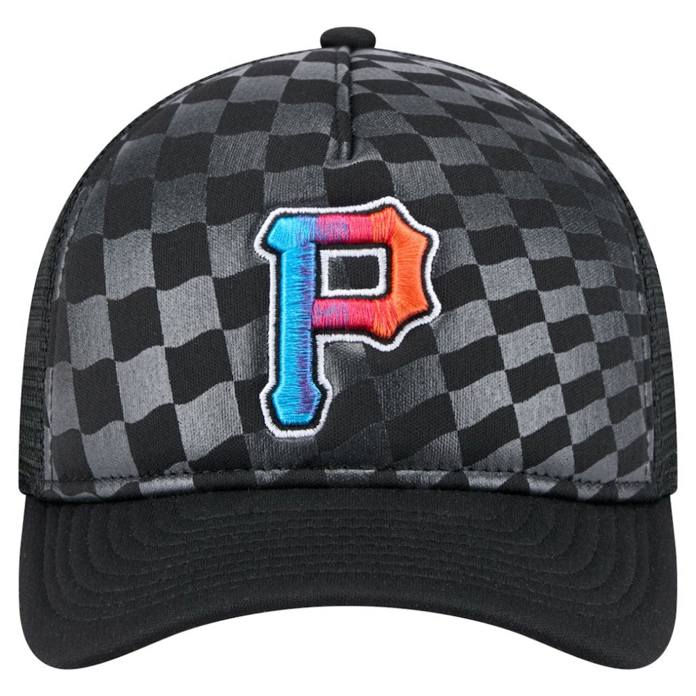 Pittsburgh Pirates New Era Gradient 9FORTY A-Frame M-Crown Trucker Adjustable Hat On Sale