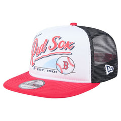 Boston Red Sox New Era Retro Script Trucker 9FIFTY Snapback Hat On Sale