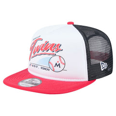 Minnesota Twins New Era Retro Script Trucker 9FIFTY Snapback Hat Sale