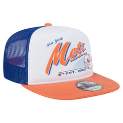 New York Mets New Era Retro Script Trucker 9FIFTY Snapback Hat for sale