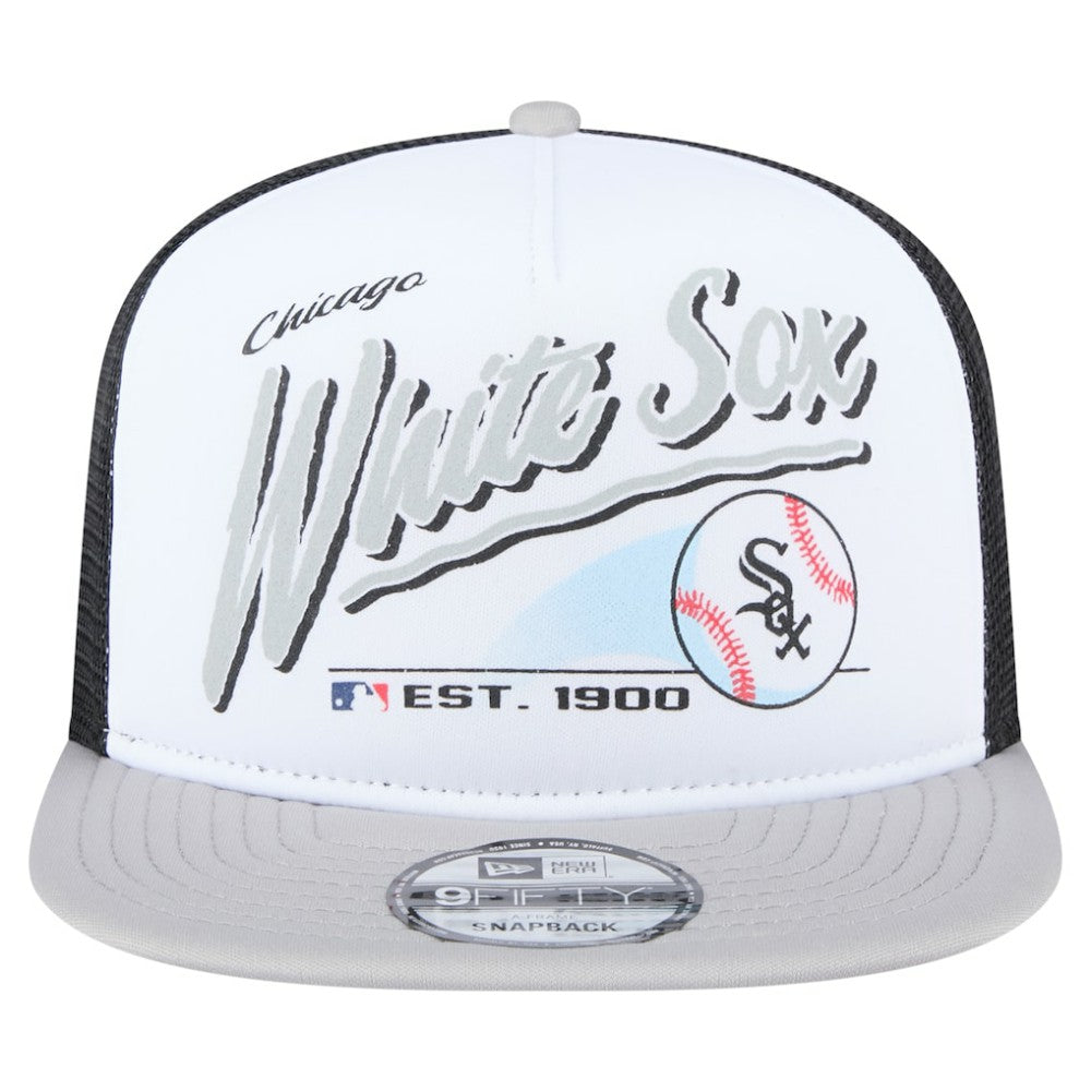 Chicago White Sox New Era Retro Script Trucker 9FIFTY Snapback Hat Online