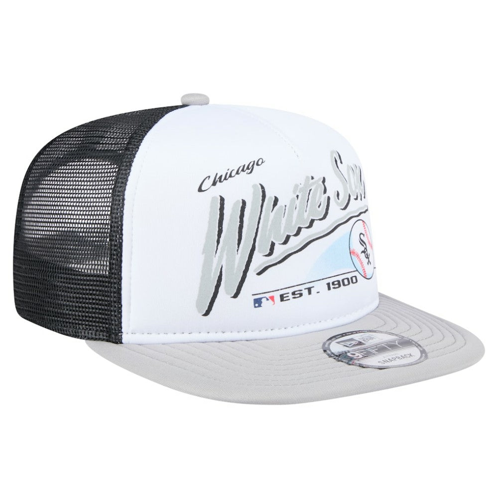 Chicago White Sox New Era Retro Script Trucker 9FIFTY Snapback Hat Online