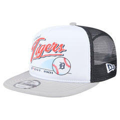 Detroit Tigers New Era Retro Script Trucker 9FIFTY Snapback Hat Online