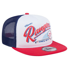 Texas Rangers New Era Retro Script Trucker 9FIFTY Snapback Hat for sale