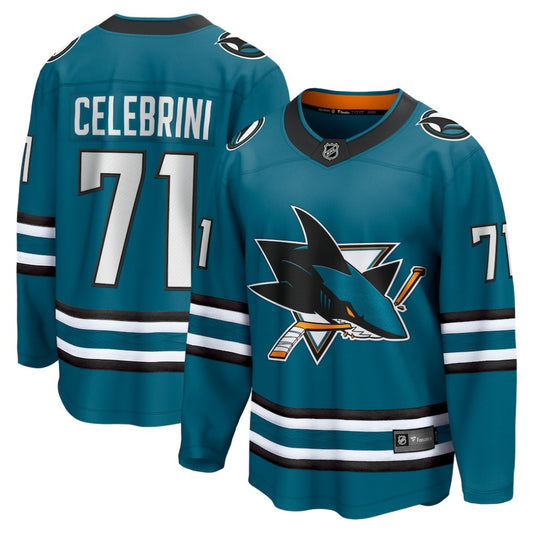 Macklin Celebrini San Jose Sharks Fanatics Home Breakaway Jersey – Teal | NHL Jerseys