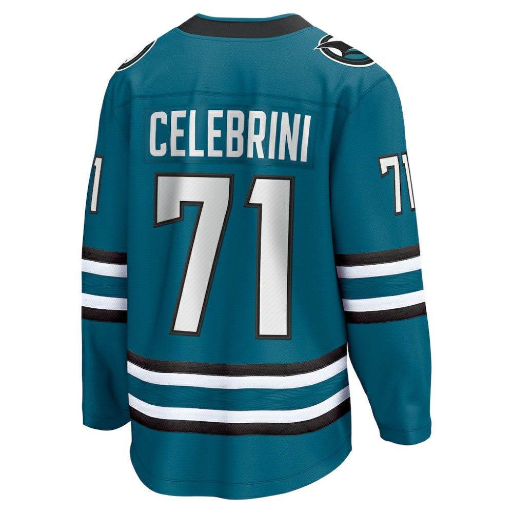 Macklin Celebrini San Jose Sharks Fanatics Home Breakaway Jersey – Teal | NHL Jerseys