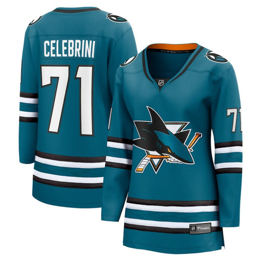Macklin Celebrini San Jose Sharks Fanatics Women's Home Breakaway Jersey – Teal | NHL Jerseys