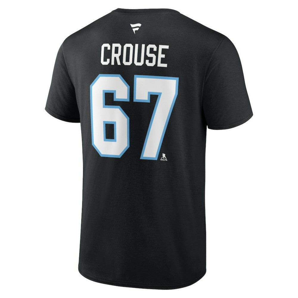 Lawson Crouse Utah Mammoth - Fanatics Authentic Stack Name & Number T-Shirt Black