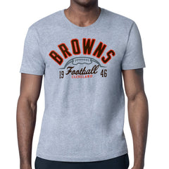 Cleveland Browns Starter Half Ball Logo T-Shirt Heather Gray - NFL