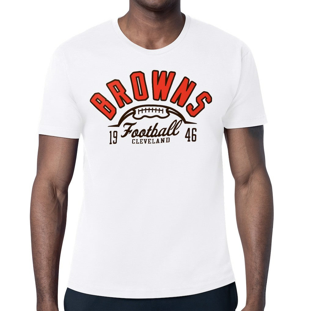 Cleveland Browns Starter Half Ball Logo T-Shirt White - NFL
