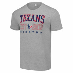 Houston Texans Starter Distressed Graphic T-Shirt Heather Gray - NFL