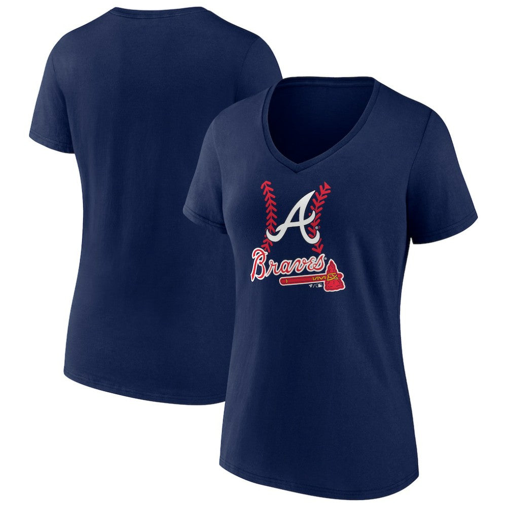 Atlanta Braves Women's Fastball V-Neck T-Shirt Online