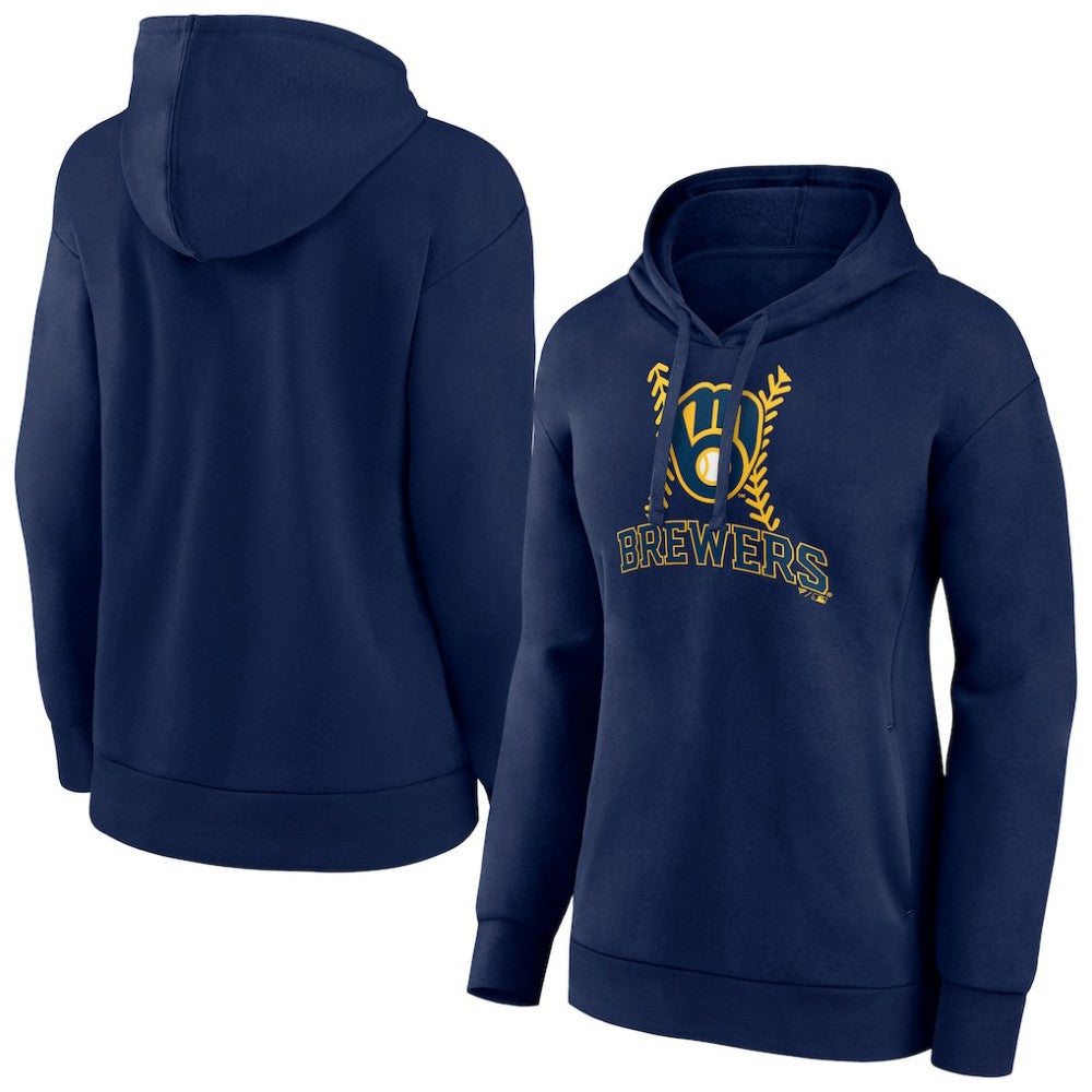 Milwaukee Brewers Women's Fastball Pullover Hoodie Sale