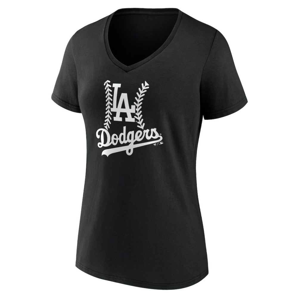 Los Angeles Dodgers Women's Fastball V-Neck T-Shirt Lifestyle