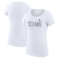 Houston Texans G-III 4Her by Carl Banks Women's Super-Slim Fit Lightweight Dot Print T-Shirt White - NFL