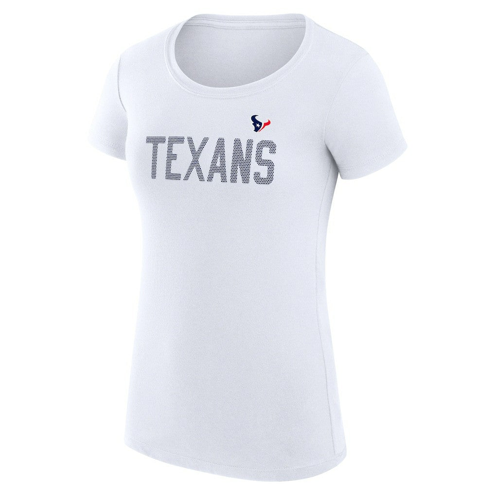 Houston Texans G-III 4Her by Carl Banks Women's Super-Slim Fit Lightweight Dot Print T-Shirt White - NFL