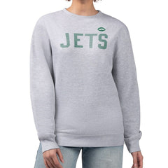 New York Jets G-III 4Her by Carl Banks Women's Dot Print Fleece Pullover Sweatshirt Heather Gray - NFL