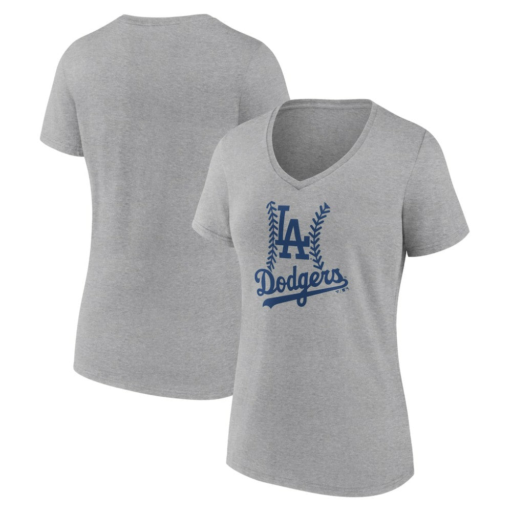 Los Angeles Dodgers Women's Fastball V-Neck T-Shirt Lifestyle