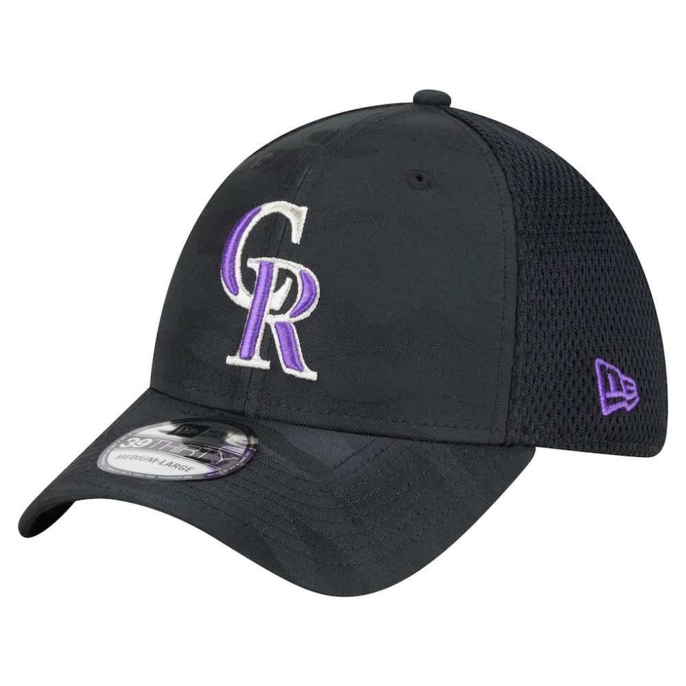 Colorado Rockies New Era Youth Camo 39THIRTY Flex Hat Lifestyle