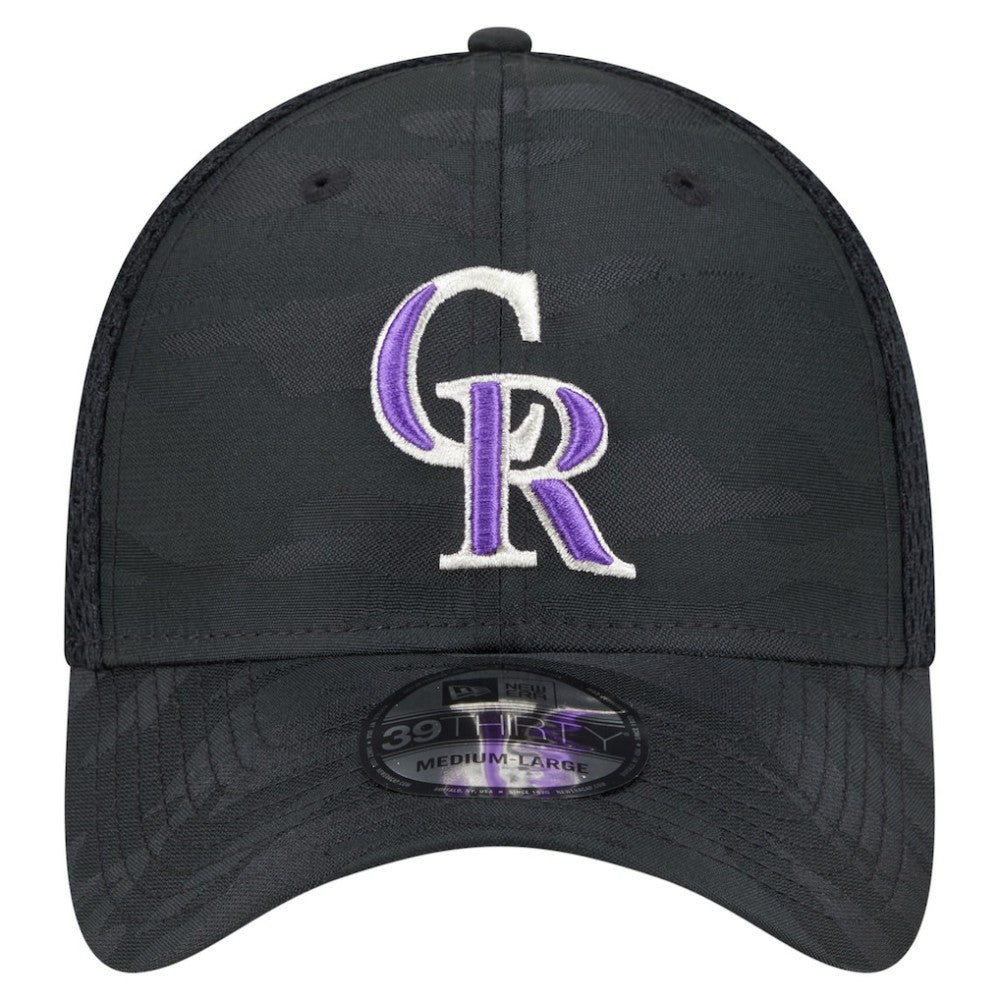 Colorado Rockies New Era Youth Camo 39THIRTY Flex Hat Lifestyle