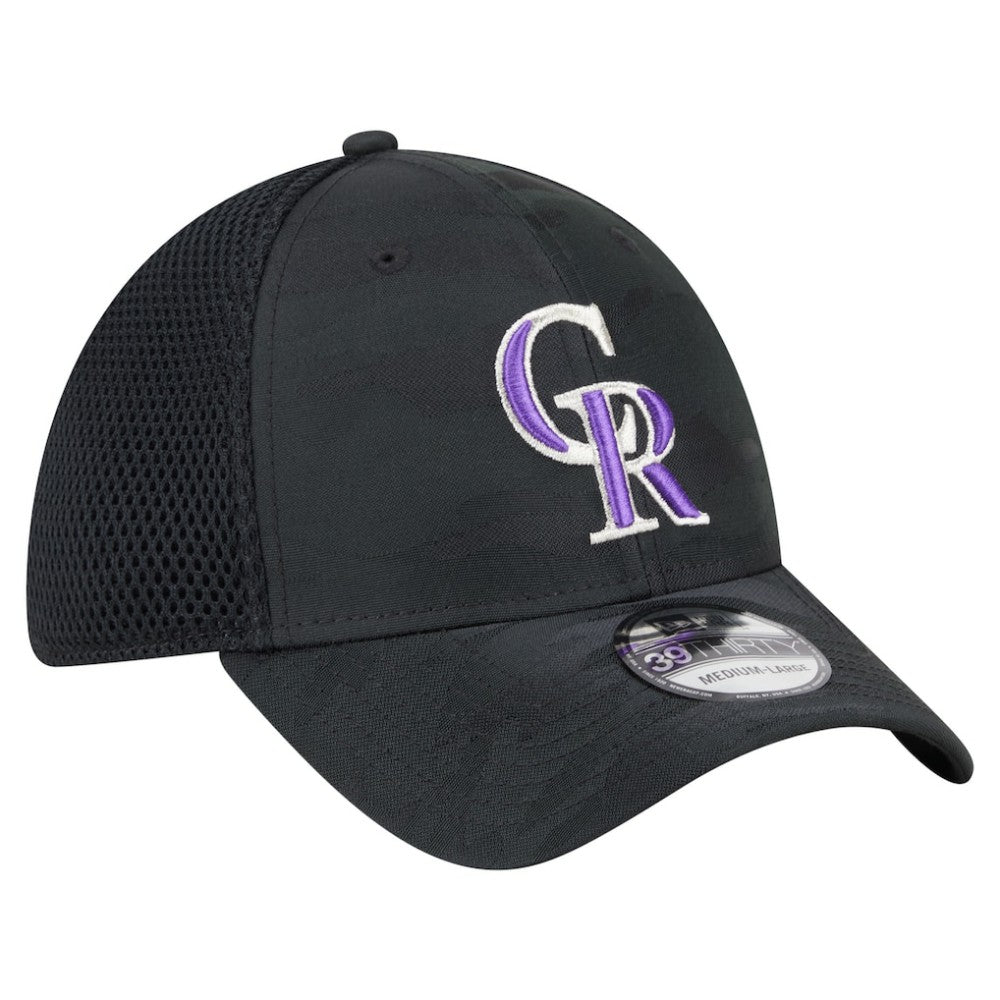 Colorado Rockies New Era Youth Camo 39THIRTY Flex Hat Lifestyle