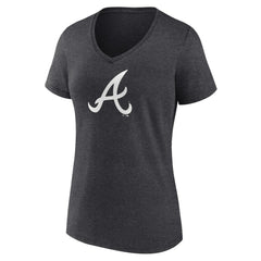 Atlanta Braves Women's Monochrome V-Neck T-Shirt Online