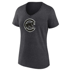 Chicago Cubs Women's Monochrome V-Neck T-Shirt Clearance