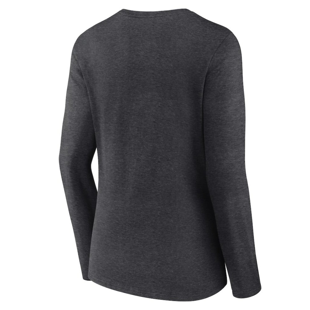 Los Angeles Dodgers Women's Monochrome Long Sleeve V-Neck T-Shirt On Sale