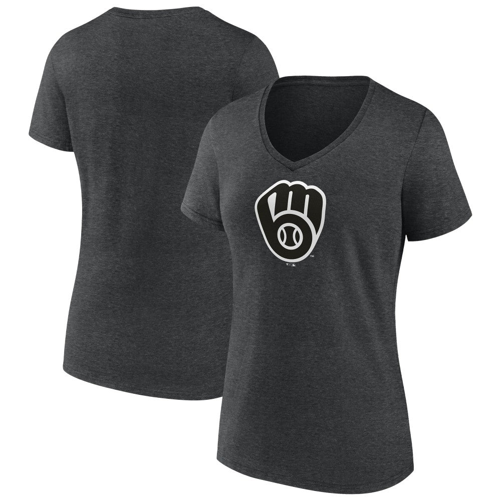 Milwaukee Brewers Women's Monochrome V-Neck T-Shirt discount