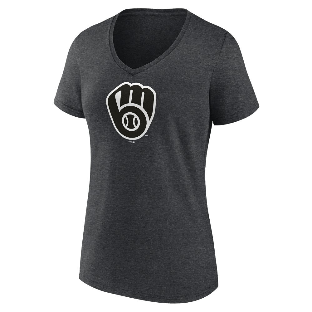 Milwaukee Brewers Women's Monochrome V-Neck T-Shirt discount