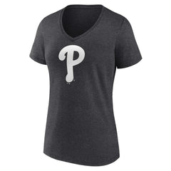 Philadelphia Phillies Women's Monochrome V-Neck T-Shirt for sale
