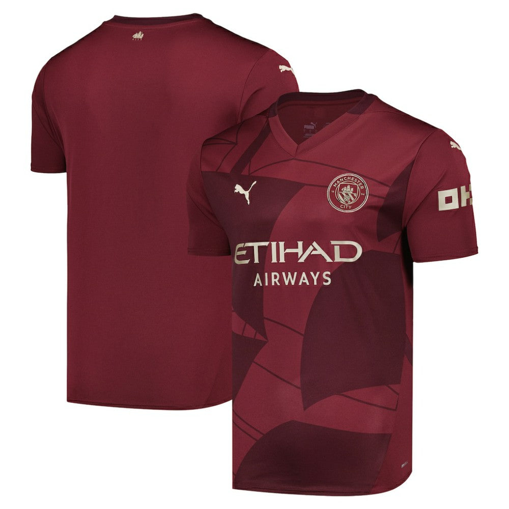 Puma Manchester City 2024/25 Third Replica Blank Jerseys - Burgundy