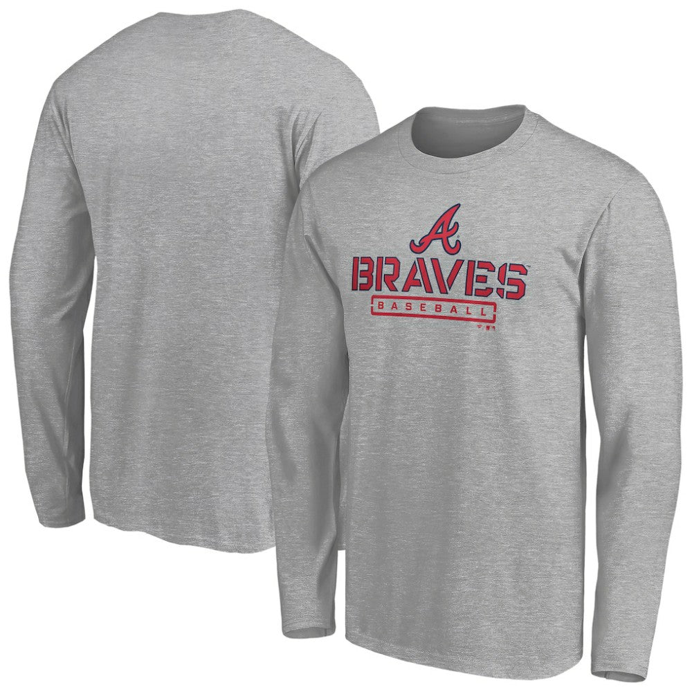 Atlanta Braves Evanston Stencil Long Sleeve T-Shirt Online