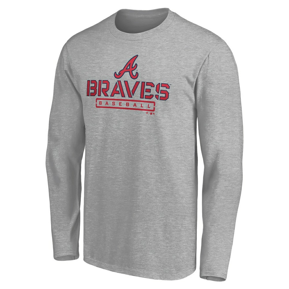 Atlanta Braves Evanston Stencil Long Sleeve T-Shirt Online