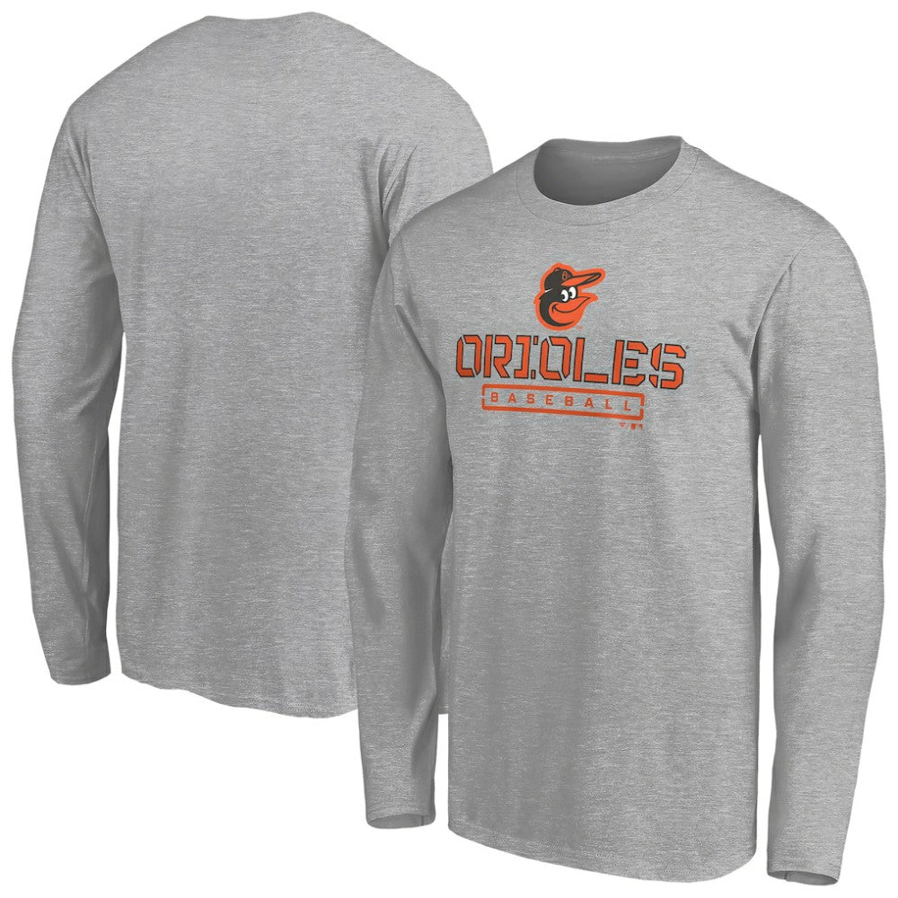 Baltimore Orioles Evanston Stencil Long Sleeve T-Shirt Clearance